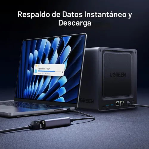 Vista 4 de UGREEN Adaptador USB C a Ethernet 2.5G, adaptador Ethernet para laptop, aluminio, tipo C (compatible con Thunderbolt 4/3) a red RJ45 de Internet