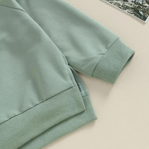 Vista 5 de AEEMCEM Conjunto de sudadera con cuello redondo y pantalones deportivos para bebé niño y niña