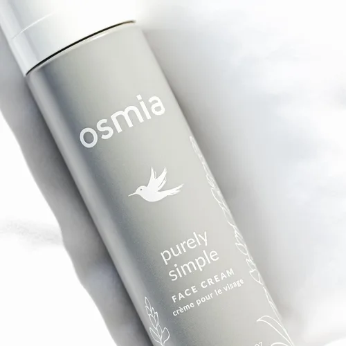Vista 3 de Osmia Cuidado de la piel - Crema facial natural puramente simple para pieles sensibles y reactivas Albaricoque, Kukui, rosa, aceites de manzanilla