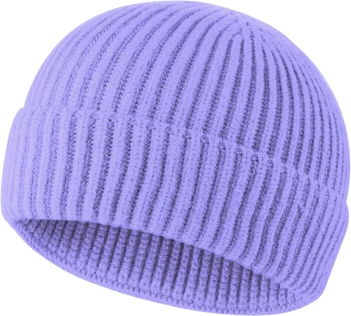 Vista 20 de ROYBENS Swag Wool Knit Cuff Short Fisherman Beanie for Men Women Winter Hat 1 albaricoque