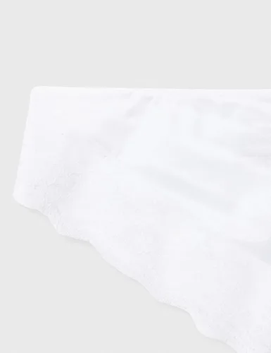 Vista 4 de Maidenform Bragas Comfort Devotion con parte trasera con encaje tipo tanga para mujer, 8, Blanco