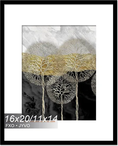 Vista 158 de Fxojyvo Marco de Fotos de 4x6, Muestra Foto de 3.5x5 con Paspartú o 4 x 6 Sin Paspartú, Liviano y de Alta Transparencia Marco de 4 por 6 para Pared