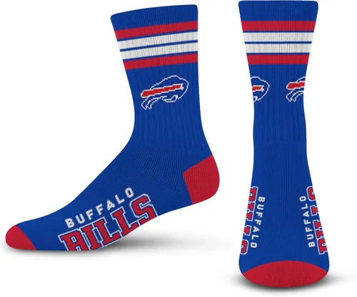 Vista 27 de For Bare Feet - Calcetines para hombre de la NFL, con 4 rayas, de la serie Deuce Performance Crew Los Ángeles Rams