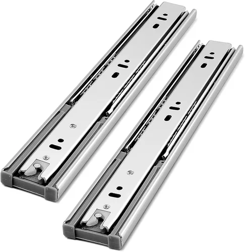 Vista 10 de Gobrico Diapositivas de cajón de 22 pulgadas, cierre suave automático, extensión completa, rodamiento de bolas, guías para gabinete de cocina