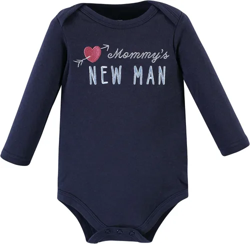 Vista 45 de Hudson Baby baby-boys Cotton Long-sleeve Bodysuits 5-pack