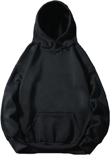 Vista 2 de ERTUPE Sudadera casual con capucha para mujer, manga larga, holgada, con cordón, unicolor, ligera, con bolsillos