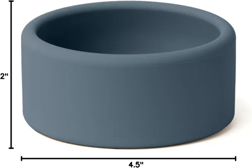 Vista 7 de APLAINR Tazón de silicona para bebés, niños pequeños y niños, 9 onzas líquidas, Blue Hour Sin succión, antideslizante, pesado, profundo, apto