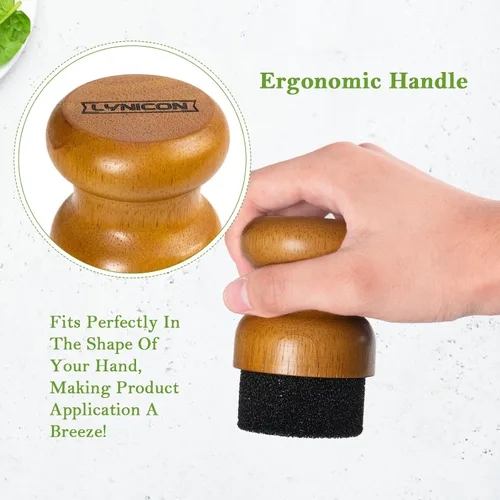 Vista 4 de Aplicador de cera de aceite para tabla de cortar, bloques de carnicero, aplicador de madera crema para aceite mineral de grado alimenticio