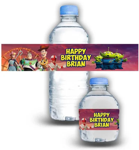 Vista 13 de Calcomanías impermeables para botellas de agua para niños, personalizables, paquete de 12 (coches)
