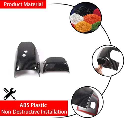 Vista 5 de Cubierta inferior para base de volante compatible con Chevrolet Corvette C8 Stingray 2020-2023 ABS 2020-2023, accesorios de moldura