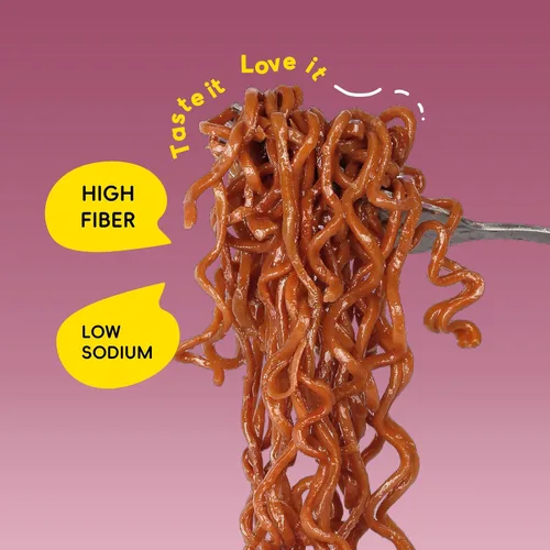 Vista 4 de SUNGIVEN Fideos ramen orgánicos, remolacha, saludable, bajo en sodio, listos en 3 minutos, sin fritos instantáneos, sin aditivos ni conservantes