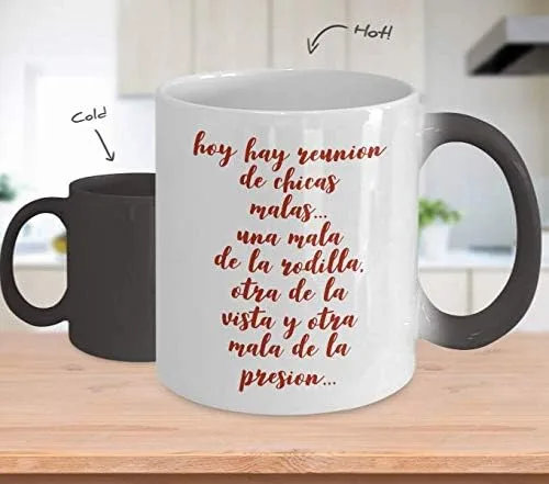 Vista 2 de Taza Cafe Chicas Malas Vaso, taza de café divertidas, tazas personalizadas, taza de café inspiradoras, taza con mensajes positivos.