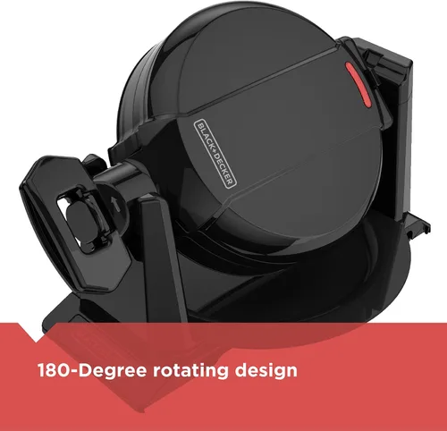 Vista 3 de BLACK+DECKER Máquina de gofres giratoria, negro, WMD200B, (paquete de 2)