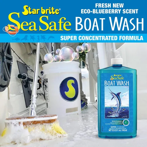 Vista 6 de STAR BRITE Sea Safe Boat Wash – Super concentrado – Elimina instantáneamente la suciedad, la mugre, los depósitos de sal y más sin quitar cera