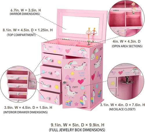 Vista 4 de efubaby Joyero mejorado para niñas