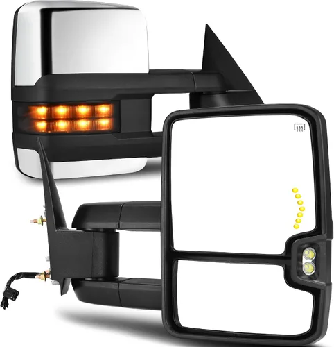 Vista 47 de AUTOSAVER88 Espejos de remolque compatibles con Chevy Silverado GMC Sierra 2007-2014, juego de espejos de remolque con calefacción eléctrica