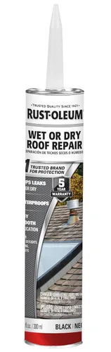 Vista 9 de Rust-Oleum Cemento reparador de techos a base de asfalto húmedo o seco, galón, negro, paquete de 2