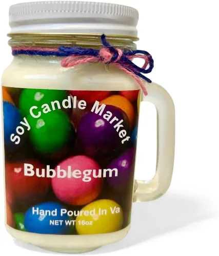 Vista 50 de Velas perfumadas de soja Velas hechas a mano y altamente aromáticas que queman hasta 85 horas en tarro de cristal, perfectas para decoración