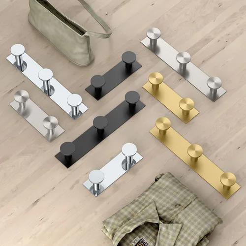 Vista 2 de Gatco 1288B Glamour - Gancho triple para bata de 3 ganchos, gancho montado en la pared para toallas de baño, batas y abrigos, 11 pulgadas de Latón