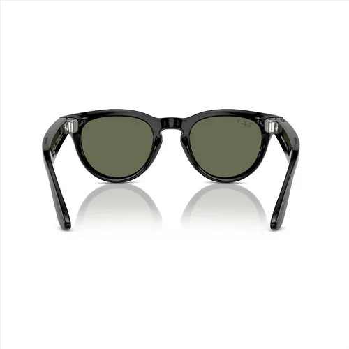 Vista 9 de Ray-Ban - Meta Smart Glasses - Headliner - Shiny Black G15 Green Polarized