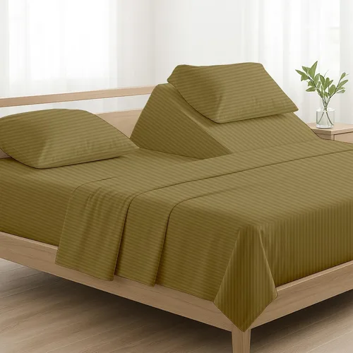 Vista 30 de NON Sticky cotton Juego de sábanas Queen de 4 piezas para cama ajustable con números de sueño, sábanas de cama 100% algodón egipcio, cabezal