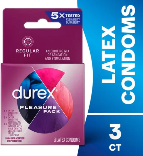 Vista 2 de Durex Pleasure Pack Condón, 3