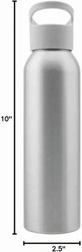 Vista 2 de Thirsty Rhino Aerro, vaso de aluminio para botella de agua, 20 onzas, color plateado