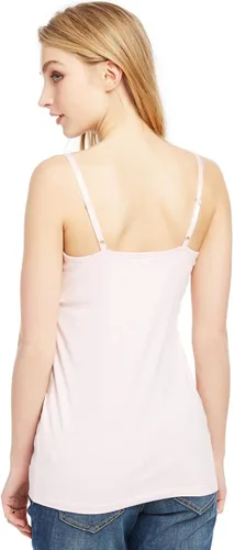 Vista 8 de Motherhood Maternity Camiseta sin mangas de lactancia con clip para mujer con correas ajustables y brasier integrado para lactancia materna