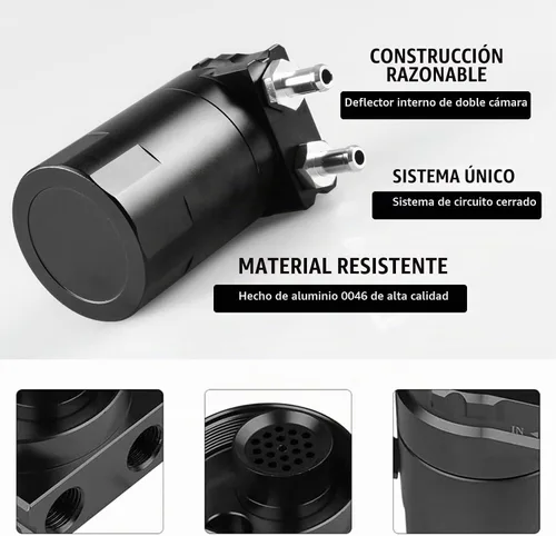 Vista 4 de RULLINE Kit de latas de aceite de 11.8 fl oz, paquete de 2, color negro 2 piezas negro