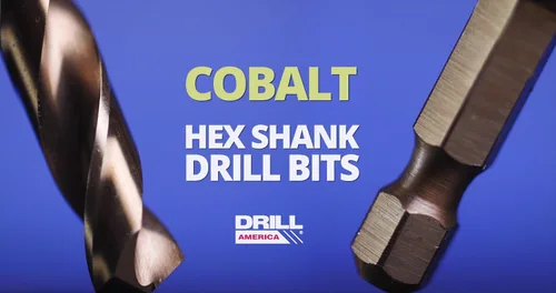 Vista 6 de Drill America - Broca de cambio rápido de 1/2" con vástago hexagonal de cobalto, serie COHEX