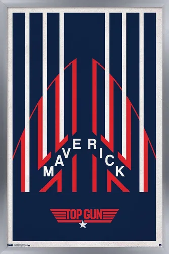 Vista 11 de Trends International Top Gun - Póster de pared de casco Maverick, 14.725 x 22.375 pulgadas, versión enmarcada de madera de granero