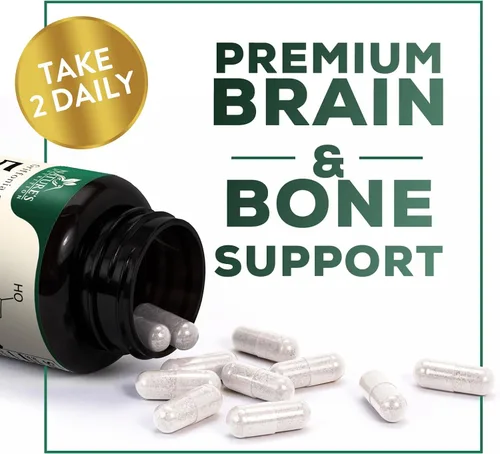 Vista 7 de 5 cápsulas de hidroxitriptófano – 180 mg por porción Suplemento 5 HTP más calcio para la salud cerebral y apoyo al sueño, fórmula extra fuerte
