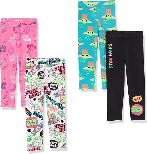 Vista 6 de Amazon Essentials Disney Marvel Star Wars Frozen Leggings para niñas y niños pequeños, multipaquetes