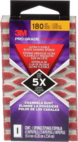Vista 7 de 3M 2502PGP-120-UF Esponja de lijado ultra flexible de grano 120 de precisión de grado profesional, 4.5 x 2.5 x 1 pulgada