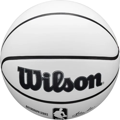 Vista 5 de WILSON NBA Autograph Baloncesto - Blanco/Marrón, Tamaño 7-29.5
