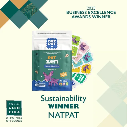 Vista 2 de NATPAT Pet Zen - Parches calmantes para perros – Alivio eficaz del estrés sin medicamentos para viajes, fuegos artificiales y ansiedad por