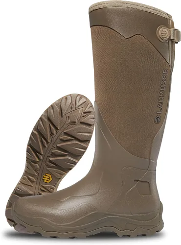 Vista 5 de LaCrosse Botas de serpiente Alpha Agility de 17 pulgadas para hombre con goma impermeable, suela de EVA y protección de dedos de serpiente
