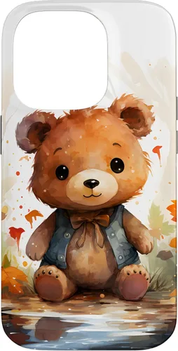 Vista 17 de Funda de oso de peluche con chaleco para iPhone 17