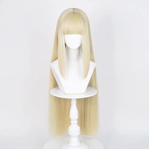 Vista 73 de COSPLAZA Cosplay peluca larga recta plana explosión sintética anime pelo negro