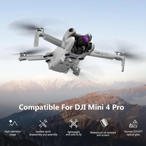 Vista 7 de STARTRC Juego de filtros ND para accesorios DJI Mini 4 Pro, paquete de 6 (ND8, ND16, ND32, ND64, ND256, CPL (versión de aluminio)