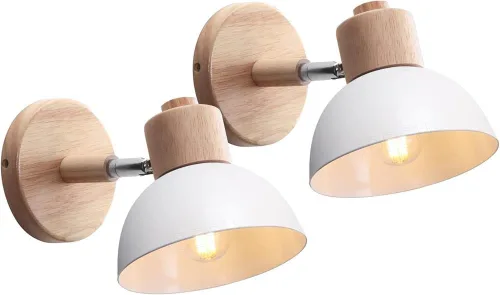 Vista 12 de Adjustable Scandinavian Wall Lamp E27 Lighting Fixture Retro Industrial Style for Bedroom Living Room Hallway(Amarillo,1 Pieza)