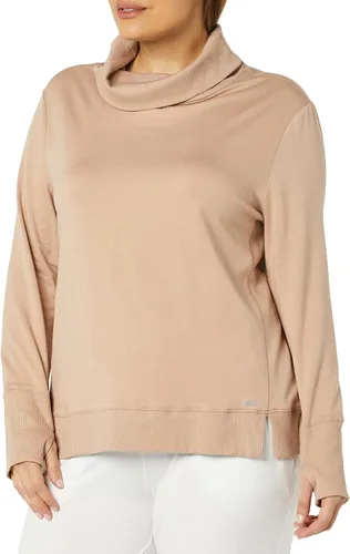 Vista 3 de Tienda Essentials Sudadera Studio Terry de manga larga con cuello embudo para mujer