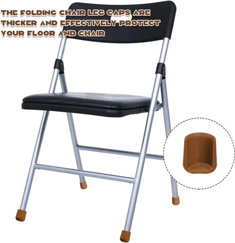 Vista 5 de 36 piezas de tapas para patas de silla plegables de 7/8 pulgadas, tapas de extremo de silla de plástico resistente, deslizadores de muebles que