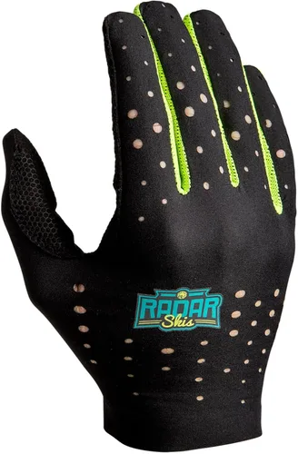 Vista 2 de Radar Men's Range Water Sports Gloves - Amara Grip Palm, Perforated Nylon Backhand, Thumb Bumper Protection, Lightweight Stretch Fit Design