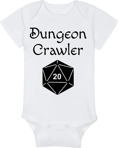 Vista 31 de Dungeon Crawler with Dice - Gaming Baby Onesie - Hat - Blanket - Bib Package Combinations
