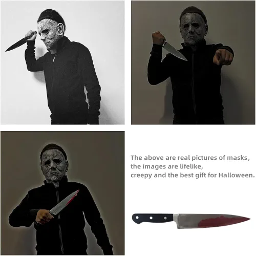Vista 6 de GetMoving Máscara de Michael Myers de terror máscara espeluznante de Halloween