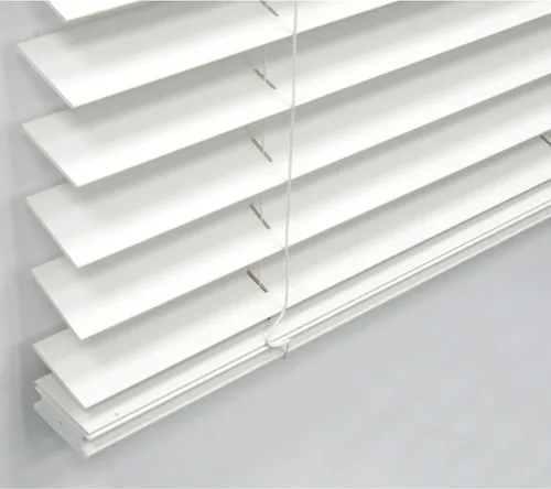 Vista 4 de METRO GALAXY Persianas horizontales venecianas de madera sintética de 2 pulgadas, persianas de ventana inalámbricas de montaje interior parcial, 18
