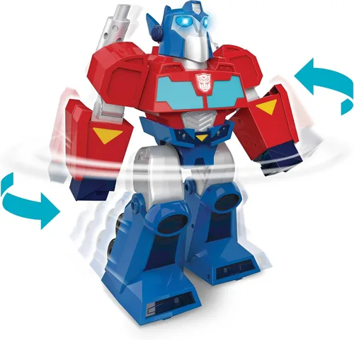 Vista 4 de Jam'n Hasbro: Transformers Rescue Bots Academy: Optimus Prime RC Robot - Transformador de 12 pulgadas, luces y sonidos, radiocontrolado, función