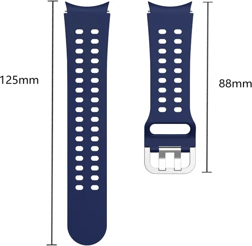 Vista 4 de Correas para Galaxy Watch 6 Classic de 1.850 in 1.693 in/Galaxy Watch 6 1.732 in 1.575 in, bandas de silicona de 0.787 pulgadas para Galaxy Watch 5
