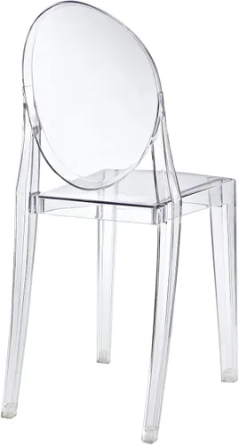 Vista 5 de LexMod Casper silla de comedor, Policarbonato, Transparente